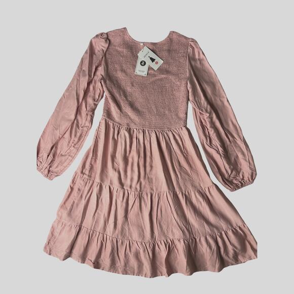 ZESICA Women's Casual V Neck Long Sleeve Smocked High Waist Ruffle Size M - Picture 5 of 9